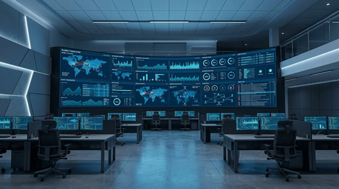 A network operations centre under continuous watch